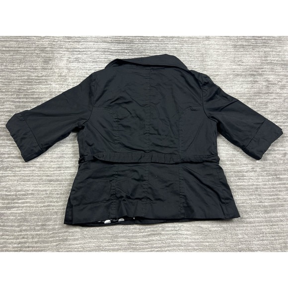 Ecologie Jacket‎ Womens Petite Large PL Black Button Front Half Sleeve - Picture 6 of 10